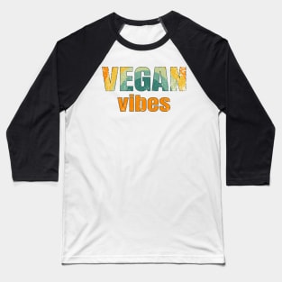 Retro Vegan Vibes Baseball T-Shirt